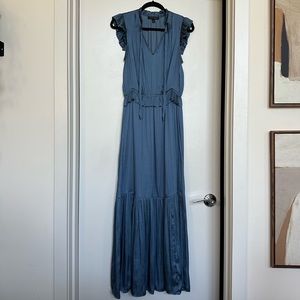 Banana Republic Satin Tiered Maxi Dress
